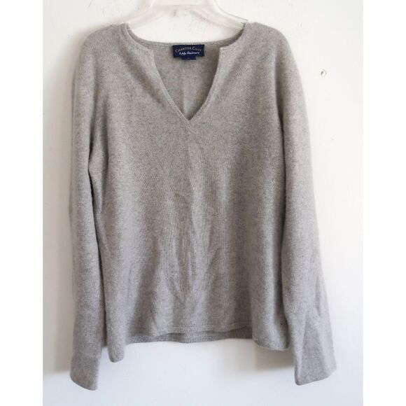 Charter Club Gray 2-Ply Cashmere Sweater - Size Medium - Picture 1 of 8